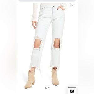 Free People Maggie Mid-Rise Straight-Leg Jeans